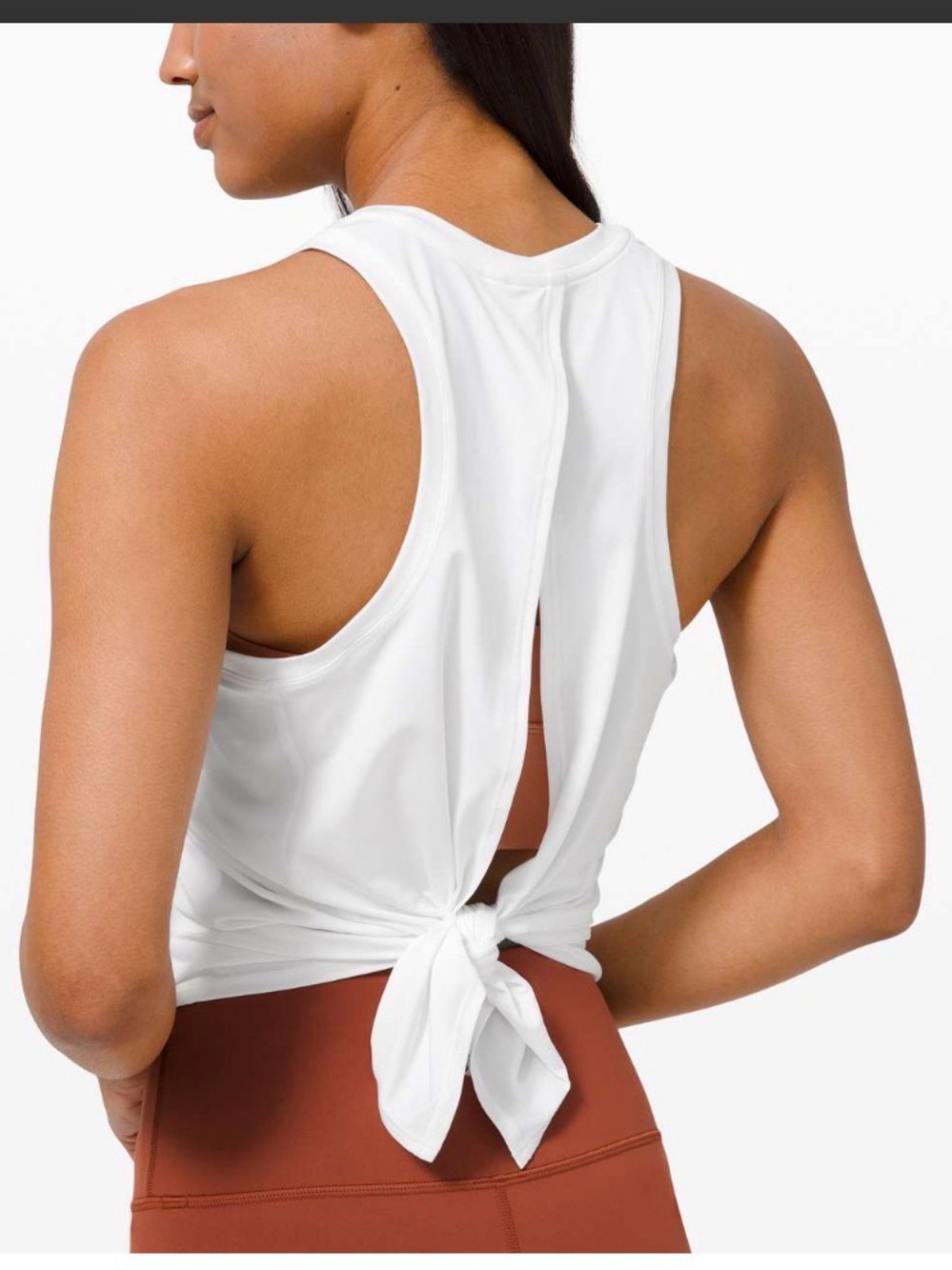 UEC LULULEMON WHITE All Tied Up Tank Top SZ 2